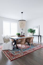 Dining Room Rug Rug Ralph Lauren From Homegoods Was A Score And I Love The Color It Brings To The Space D Dining Room Rug Dining Rug Dining Room Industrial