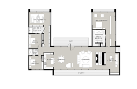 Beams drop from the ceiling to demarcate the dining room and kitchen spaces. Home Design 10 Fresh V Shaped House Plans With Pool In Middle