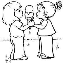 Beep eating an ice cream coloring page print. Kids Eating Ice Cream Coloring Pages