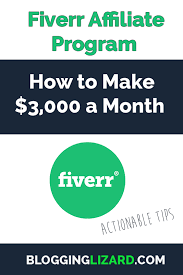 Fiverr Affiliate Program How To Make 3 000 A Month Actionable Tips Affiliate Programs Fiverr Affiliate