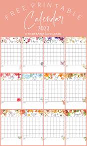 2022 calendar printable free with planner pages on sutton place
