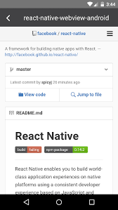There's an official plugin for. Simple React Native Android Module To Use Android S Webview Inside Your App