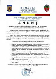 După caz, alte acte doveditoare privind componenţa familiei. PrimÄria Panciu PrimeÈte Cererile De Acordare A Ajutorului De IncÄlzire A LocuinÈelor Pentru Iarna 2017 2018