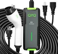 Amazon.com: QPQ Cargador EV de nivel 1-2, cargador de coche eléctrico  portátil de 16 amperios 110-240V, estaciones de carga de vehículos  eléctricos ...