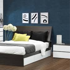 Easily lifts out when needed. Nexera 222233 Nightstand 1 Drawer Ebony And White 222233