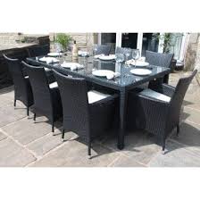 Entdecke unsere dining lounge sets im gartenmöbel katalog 2021 Stonecrete Direct 131blk Black Rattan Outdoor 8 Seater Garden Furniture Dining Set Rattan Outdoor Furniture Outdoor Furniture Design Outdoor Dining Furniture