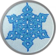 We recommend that you mount your fabric in a hoop or stretcher frame for best results in stitching. Electric Blue Snowflake Counted Cross Stitch Pattern Acneedlework