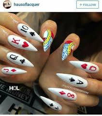 Stiletto Nails Playing Cards Nail Art Ghetto Nails Long Nails Vegas Nails Stiletto Nails Designs Stiletto Nail Art