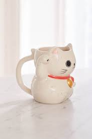 Lucky Cat Shaped Mug Cat Mug Mugs Lucky Cat