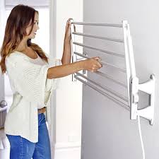 It measures just 15.6 by 23.6 inches and can support around 35 pounds in weight. Dry Soon Wall Mounted Indoor Airer Electric Clothes Airers Delicate Clothes Heated Clothes Airer Wall Mounted Drying Rack