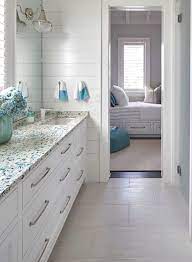 Choosing a theme for the bathroom is easy if you know what inspires you and what makes you feel fresh and cozy. Recycled Sea Glass Style Countertop Ideas For Kitchen Bath Vanity By Vetrazzo Vanity Countertop Ideas Bathroom Styling Replacing Kitchen Countertops