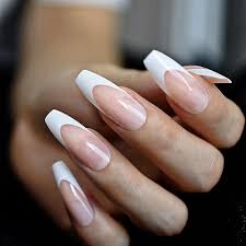 If you're looking for something totally different you will want to check out. White French Tip Press On Nails Long Coffin Nails Acrylic Nails Fake Nails Faux Nail Set Sold By Nail Fusion Design On Storenvy