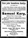 Samuel Siegmund Kary (Kari) (1840