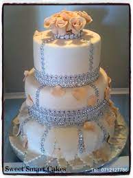 Bling Wedding Cake For More Info Orders Email Sweetartbfn Gmail Com Or Call 0712127786 Bloemfontein Bling Wedding Cakes Holiday Cakes Fondant Cupcakes