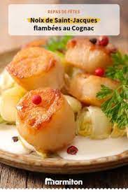 noix de saint jacques flambees au cognac recette recettes de cuisine noix de saint jacques cuisine et boissons