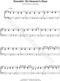 Belinda carlisle heaven is a place on earth. Bob Dylan Knockin On Heaven S Door Sheet Music Piano Solo In G Major Download Print Sku Mn0111441