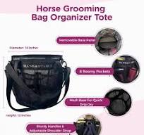 Amazon.com : Horse Grooming Bag Hanging Tote with 8 Pockets ...