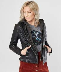 Mauritius Hooded Leather Jacket Women S Coats Jackets In Black Buckle Leather Jackets Women Leather Jacket With Hood Jackets For Women