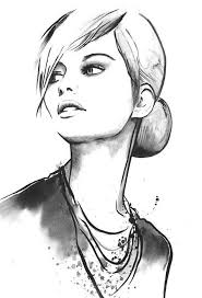 Black And White Watercolor Face Black White Watercolor Fashion Illustration Watercolor Portrait Painting Watercolor Fashion