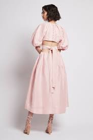 Mimosa Cutout Midi Dress In Hanami Aje