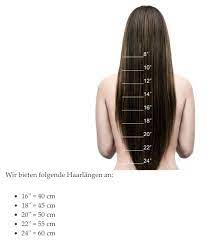 Haarlängen inch in cm - Haarlängenbestimmung - Haarversand Berlin
