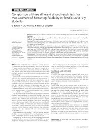 There is a belief that some jobs suit men better than women and some other jobs are more appropriate for women than for men. Pdf Comparison Of Three Different Sit And Reach Tests For Measurement Of Hamstring Flexibility In Female University Students
