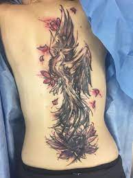 Phoenix Spine Tattoo Cover Up Day 1 Phoenix Rising Tattoos Best Cover Up Tattoos Tattoo Artists