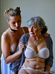 Porn image of white short pov cum on tits saggy tits gray white hair  created by AI