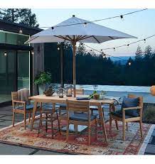 Chairs with the curved back, you will feel hugged by the chair and you can stretch yourself as you wish on this. Patio Furniture With Umbrella Hole Instaimage