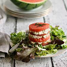 Watermelon And Herbed Feta Cheese Salad Feta Cheese Salad Watermelon And Feta Salad