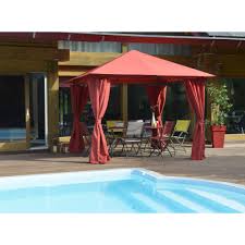 Toile De Toit Prado L 4xl 3m Rouge Piment Tonnelle Parasol Tonnelle Store Voile Jardin Exterieur