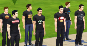 Clothing in every game represents the first look of the player. Mod The Sims Male Female Sim Gamer Shirts