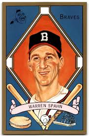 1990 Perez-Steele Master Works Gold Border Warren Spahn /10000 Braves #24