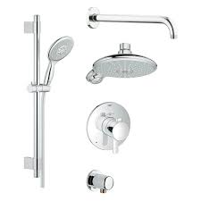 Reviews For Grohe Grohflex Cosmopolitan Shower Set 4 Spray Shower System In Starlight Chrome 35052000 The Home Depot