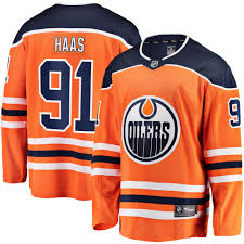 Gaetan haas #91 c ; Gaetan Haas Edmonton Oilers Fanatics Branded Breakaway Team Color Player Jersey Orange
