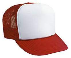 Blank Cap White Front Red Back Trucker Hat Mesh Hat Snap Back Hat Mesh Hat Trucker Hat Hats