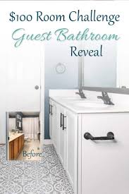 The easy bathroom makeover ideas a few ideas of today's may make every one happy! Blue Gray White 100 Guest Bathroom Reveal Bathroom Makeovers On A Budget Diy Bathroom Makeover Budget Bathroom