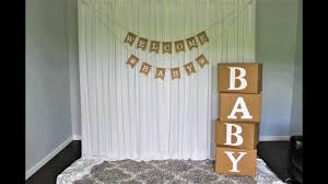 These kits will get you off to a great start to your shower decorating. Baby Shower Backdrop Diy Youtube