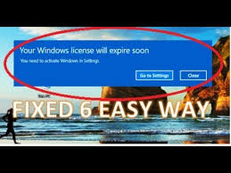 Your Windows License Will Expire Soon Windows 10 Fix 5 To 6 Easy Way Youtube