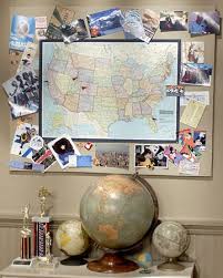 Map Memory Board Vacation Memories Travel Room Map