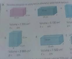 Maybe you would like to learn more about one of these? Tolong Ya Dijawab Plisss Tentukan Panjang Sisi Yang Belum Diketahui Pada Balok Berikut Brainly Co Id