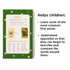 Sight word lesson plans for prek and. First Words Flash Cards With Opposites For Toddlers Ages 1 4 Prescho Think Tank Scholar