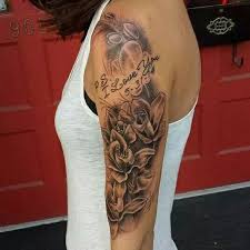 Orchid Memorial Tattoo Mom S Favorite Movie Half Sleeve Tattoo Arm Memorial Tattoos Mom Mom Tattoos Half Sleeve Tattoo
