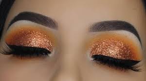 A simple cat eye, smokey eye or contour and highlighting session can totally amp up your look with just a little bit of skill. Glitter Copper Makeup Tutorial James Charles Palette Youtube