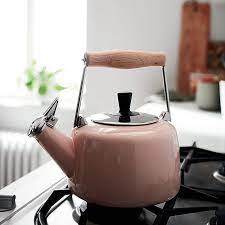 Chantal Sven Pink Kettle With Wood Handle Crate And Barrel Crate And Barrel Kettle Crates