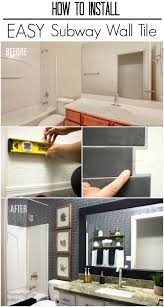 How To Cover Bathroom Or Kitchen Walls With Modern Gray Subway Tile An Easy Make Over Using Peel And S Smart Tiles Bathroom Wall Tile Stick On Tiles Bathroom