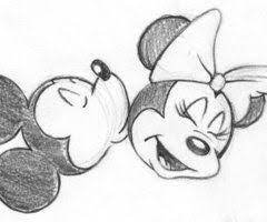 We draw directly along the lines as in the image below. So Cute Minnie Mouse Drawing Mouse Drawing Sketches