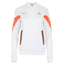 Ellesse Womens Oracle Tennis Jacket In White And Orange