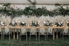Eclectic Florida Wedding With A Gorgeous Bridal Cape Ruffled Ghost Chairs Wedding Reception Ghost Chair Wedding Florida Wedding