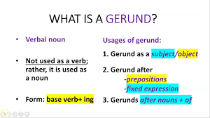 Subject, direct object, subject complement, and object of preposition. What Is Gerund Youtube